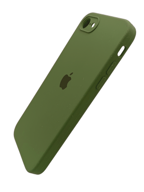 Силиконовый чехол Full Cover Square для iPhone 7/8 army green Full Camera