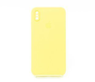 Силіконовий чохол Full Cover Square для iPhone XS Max bright yellow Full Camera