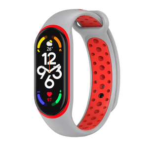 Ремінець Sport Nike Xiaomi MI Band 5/6 gray/red