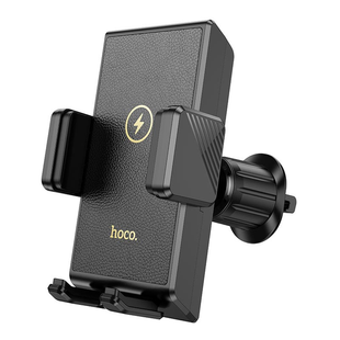 Автотримач із бездротовим ЗП Hoco HW21 wireles fast charging black