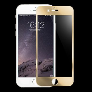 Защитное 3D стекло для iPhone 6 Fiber Gold 0.33 mm