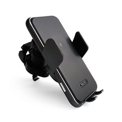 Автотримач Walker CX-057 Smart Sensor 15W у вент,решітку з бездротовою зарядкою black
