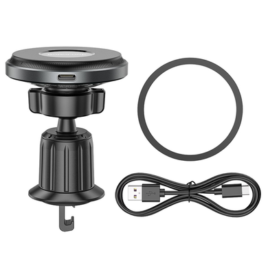 Автодержатель с беспроводным ЗУ BOROFONE BH202 magnetic ws Ms (air outlet) 5W/7.5W/10W/15W