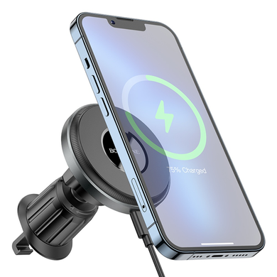 Автодержатель с беспроводным ЗУ BOROFONE BH202 magnetic ws Ms (air outlet) 5W/7.5W/10W/15W