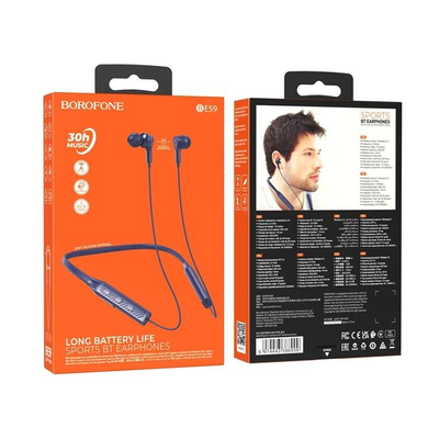 Bluetooth наушники Borofone BE59 Rhythm neckband blue