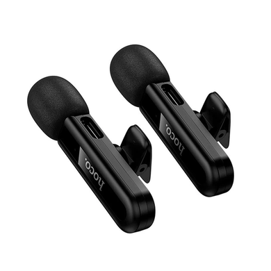 Мікрофон HOCO L20A Fair dual-mic wireless microphon ( iP/Type-C) black