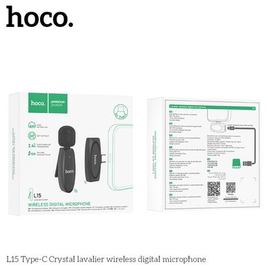Микрофон петличный HOCO L15 Type-C black