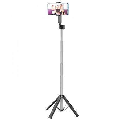 Селфі палка Monopod Hoco K18 Wave rour-led live broadcast holder (0.97m) black