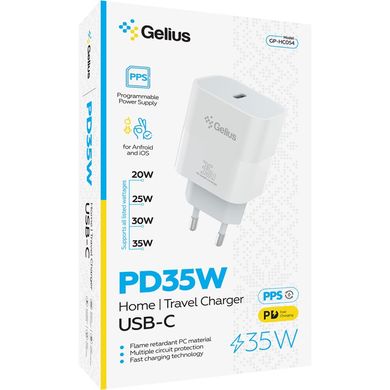 Мереживий зарядний пристрій Gelius PD35W GP-HC054 PPS Type-C White