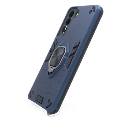 Чохол Transformer Ring for Magnet для Samsung S21 FE dark blue протиударний Full Camera