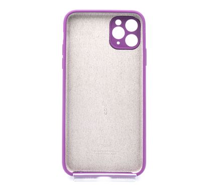 Силіконовий чохол Full Cover для iPhone 11 Pro Max purple Fulll Camera