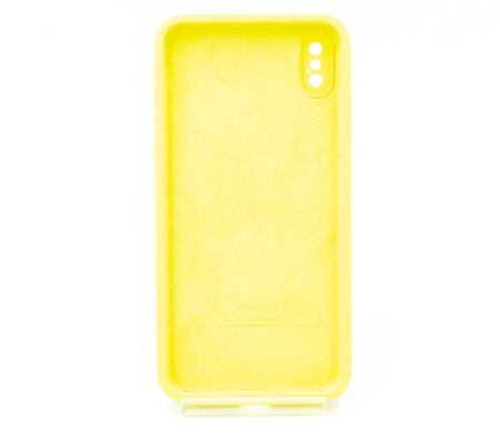 Силіконовий чохол Full Cover Square для iPhone XS Max bright yellow Full Camera