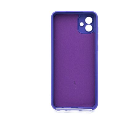 Силиконовый чехол Full Cover для Samsung A04 violet Full Camera без logo