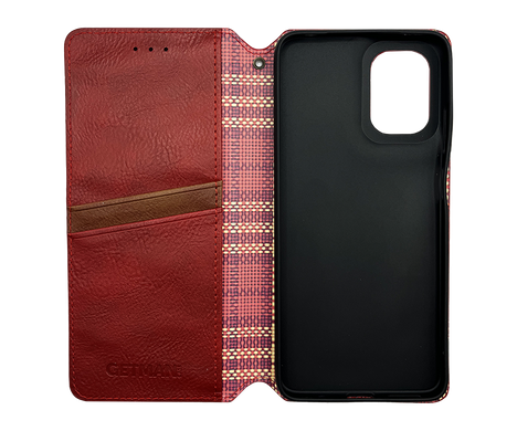 Чохол-книжка шкіра для Motorola Moto G05/E14 red Getman Cubic PU