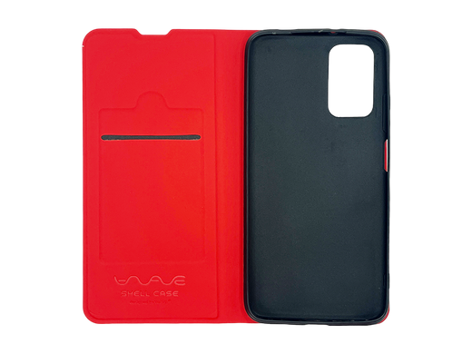 Чехол книжка WAVE Shell для Xiaomi Redmi 9T/Poco M3 red