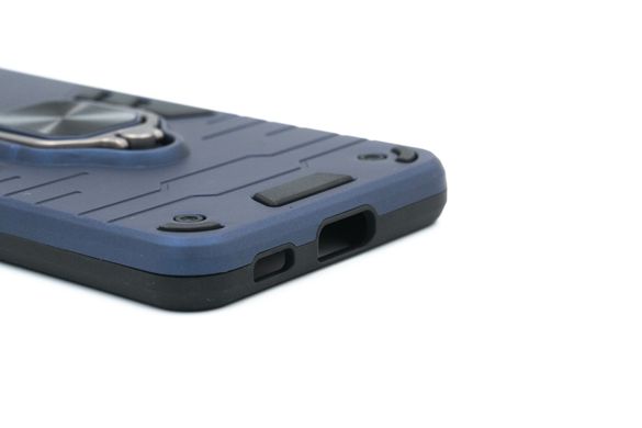 Чохол Transformer Ring for Magnet для Samsung S21 FE dark blue протиударний Full Camera