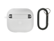 Чохол for AirPods 3 Logo силіконовий white з мікрофіброю