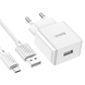 Сетевое зарядное устройство Hoco C106A Leisure 1USB/2.1A Micro white