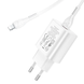 Мережевий зарядний пристрій Hoco N22 Jetta PD 25W + Type-C to Lightning white