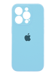 Силиконовый чехол Full Cover для iPhone 15 Pro Max sky blue (sweet blue) Full Camera