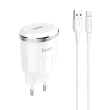 Мережевий зарядний пристрій HOCO C37A Thunder Power Type-C 2.4A/1usb (EU) white
