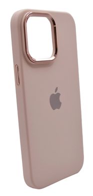 Силіконовий чохол Metal Frame and Buttons для iPhone 14 Pro Max pink sand