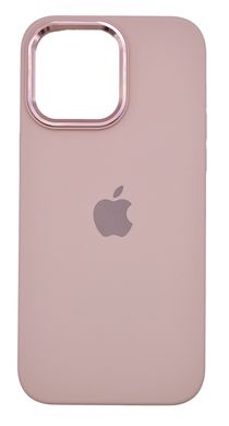 Силіконовий чохол Metal Frame and Buttons для iPhone 14 Pro Max pink sand