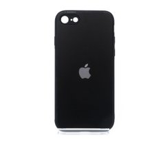 TPU+Glass чехол Matte Candy для Apple iPhone 7/8/SE 2020 Full camera black