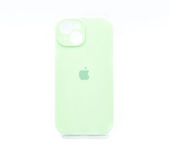 Силіконовий чохол Full Cover для iPhone 15 fresh green (pistachio) Full Camera