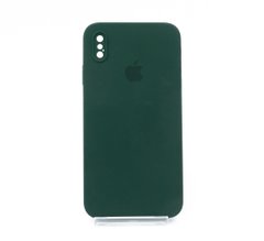 Силіконовий чохол Full Cover Square для iPhone XS Max dark green Full Camera