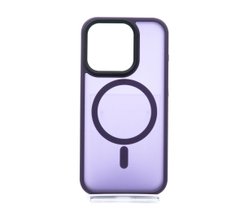 Чохол TPU+PC Metal Buttons with MagSafe Colorful для iPhone 15 Pro Max dark violet