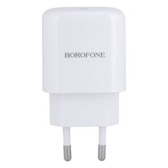 Мережевий блок живлення Borofone BN3 Premium PD 20W QC3.0 white