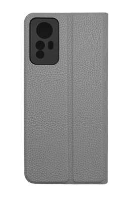 Чехол книжка FIBRA (рельеф) для Xiaomi Redmi Note 12S grey Full Camera