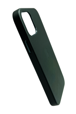 Чехол Original Leather with Magsafe для iPhone 12/12 Pro forest green