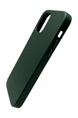 Чехол Original Leather with Magsafe для iPhone 12/12 Pro forest green