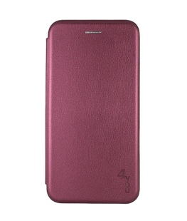 Чехол книжка Original кожа для Xiaomi Redmi Note 14 4G marsala (you)
