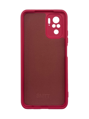 Силіконовий чохол SMTT для Xiaomi Redmi Note 10/Note 10S cherry Full Camera з мікрофіброю
