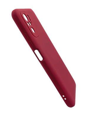 Силіконовий чохол SMTT для Xiaomi Redmi Note 10/Note 10S cherry Full Camera з мікрофіброю