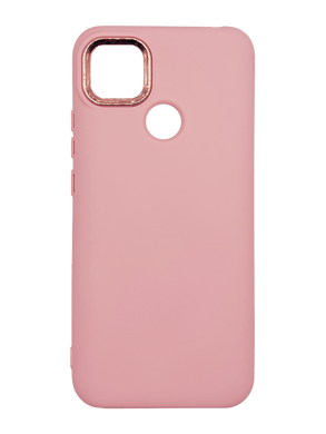 Силиконовый чехол Metal Frame для Xiaomi Redmi 9C/10A light pink (AA)