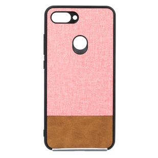 Накладка Hard Textile для Xiaomi Mi8 Lite/Mi 8 Youth pink-brown