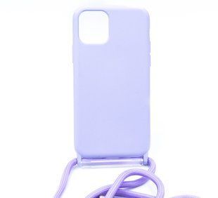 Силіконовий чохол WAVE Lanyard для iPhone 11 Pro light purple(TPU)