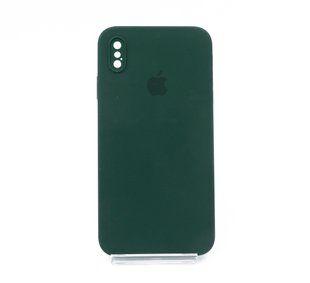 Силиконовый чехол Full Cover Square для iPhone XS Max dark green Full Camera