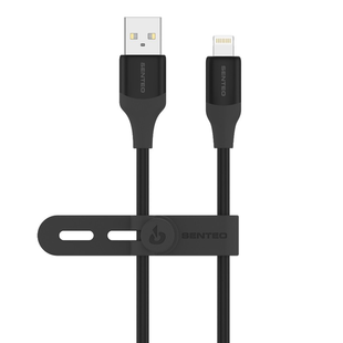 Кабель Senteo SL-07 Skin silicone USB-A to Lightning 2.4A 1.2m black