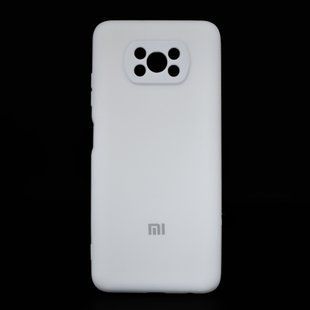 Силиконовый чехол Full Cover для Xiaomi Poco X3/Poco X3 Pro white Full Camera