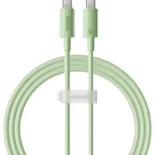 USB кабель Baseus Habitat Series Fast Charging Type-C to Type-C 100W 1m green