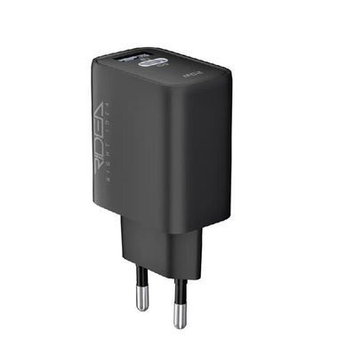 Сетевое зарядное устройство Ridea RW-20220 Rapid Duo 1USB/1USB-C QC/PD 20W black