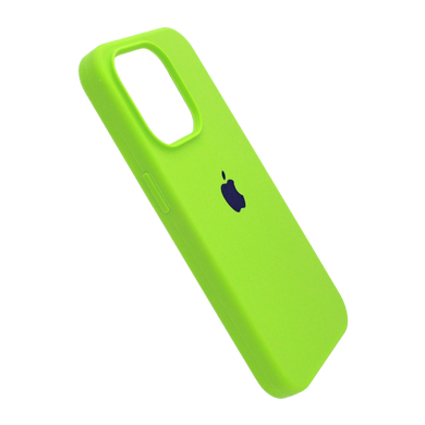 Силіконовий чохол Full Cover для iPhone 15 Pro lime green