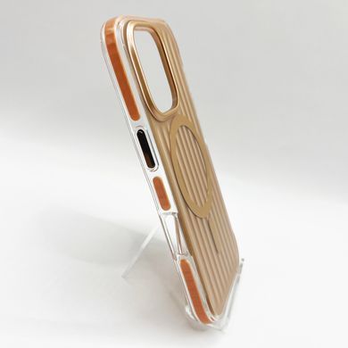 TPU чохол Ribbed Matte with MagSafe для iPhone 16 Pro gold