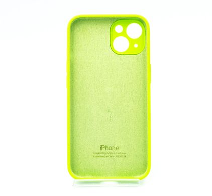 Силіконовий чохол Full Cover для iPhone 13 lime green Full Camera