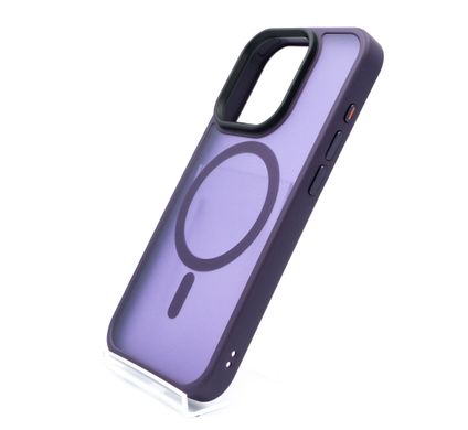 Чохол TPU+PC Metal Buttons with MagSafe Colorful для iPhone 15 Pro Max dark violet